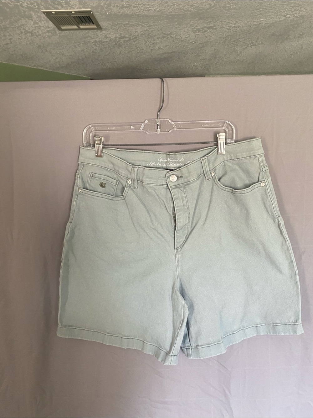 Gloria Vanderbilt Mint Green Denim Shorts